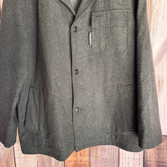 Polo Jeans Co. Ralph Lauren Jacket Wool Viscose Blend Large Dark Gray Fall Mens - Picture 4 of 9